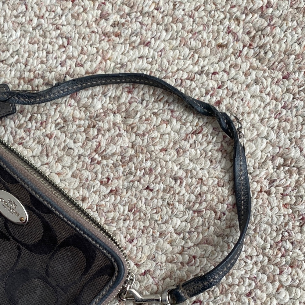 Flawed Coach Dark Patterned Wristlet - image 6